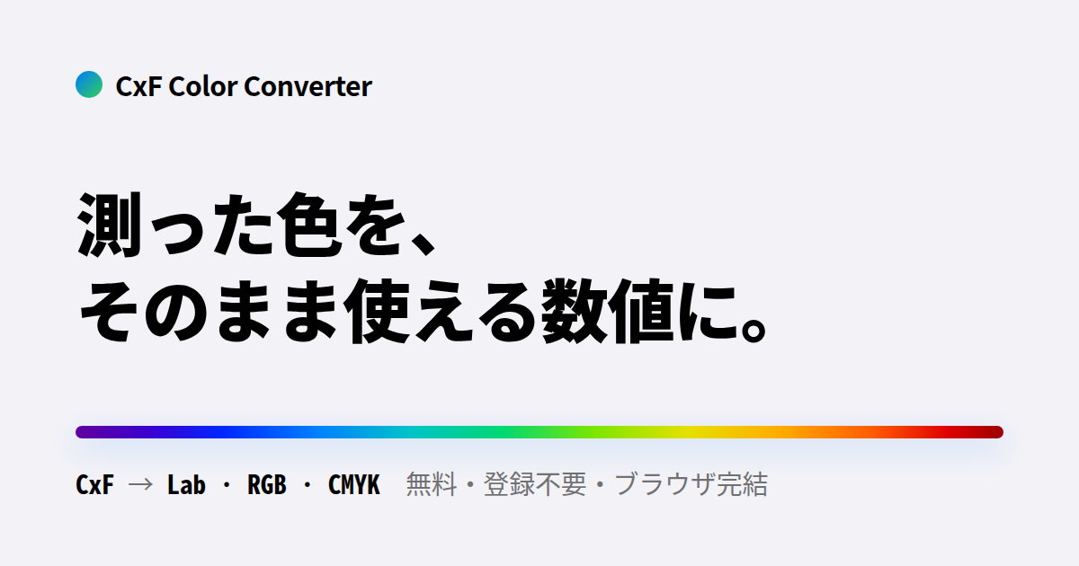 使い方・FAQ — CxFファイルの書き出し方と10の質問 | CxF Color Converter